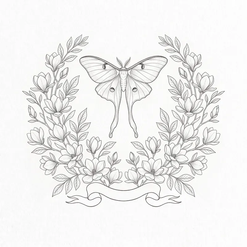 Butterfly Wedding Floral Crests