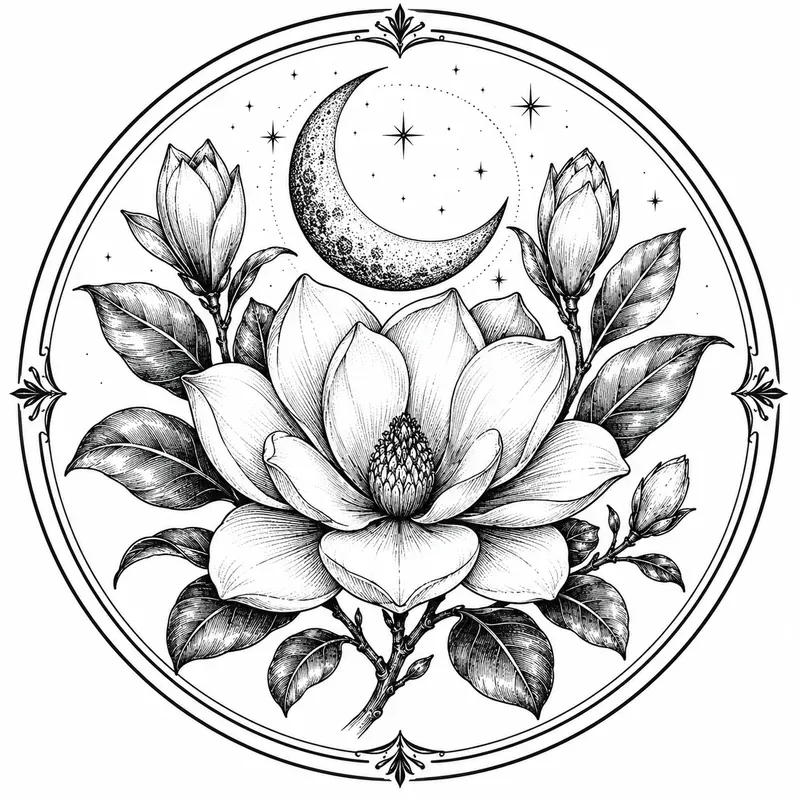 Botanical Tattoo Flash Designs
