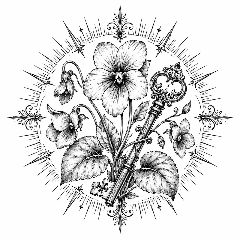 Botanical Tattoo Flash Designs