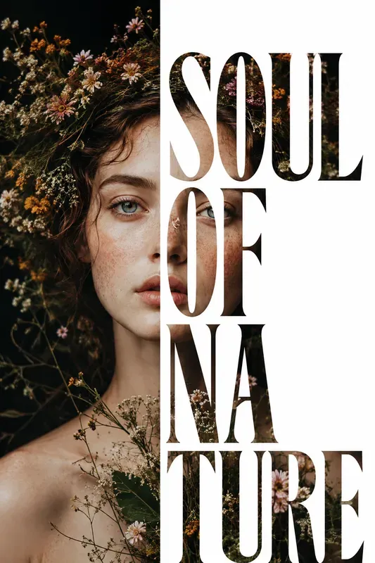 Typographic Mask Editorial Posters