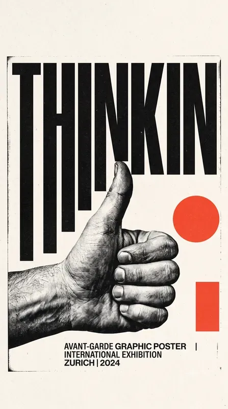 Tactile Typography Swiss Collage Posters