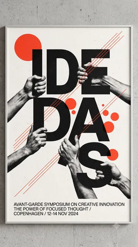 Tactile Typography Swiss Collage Posters