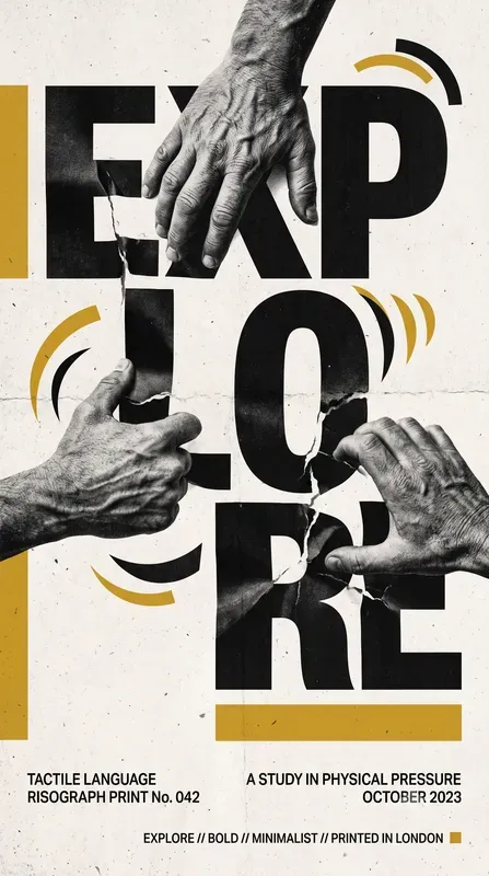 Tactile Typography Swiss Collage Posters