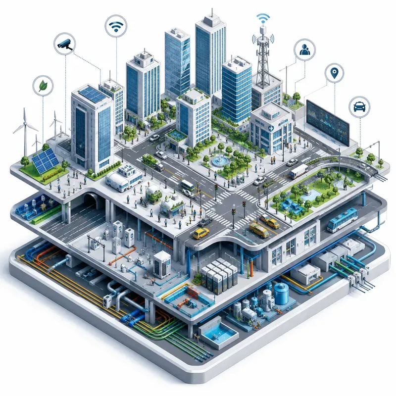 Isometric Technology Systems Infographics