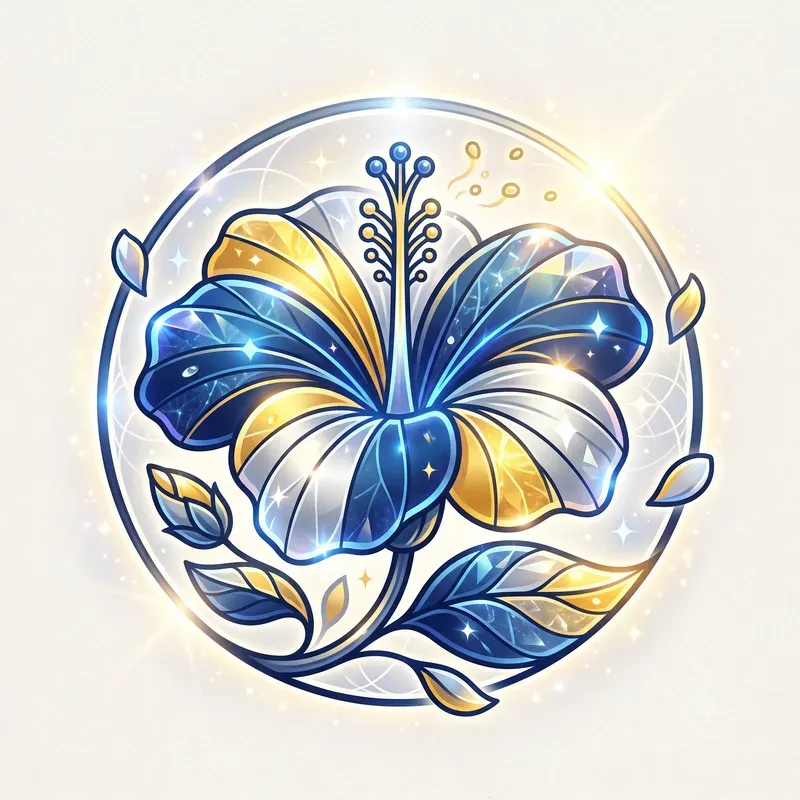 Modern Neon Summer Floral Emblems