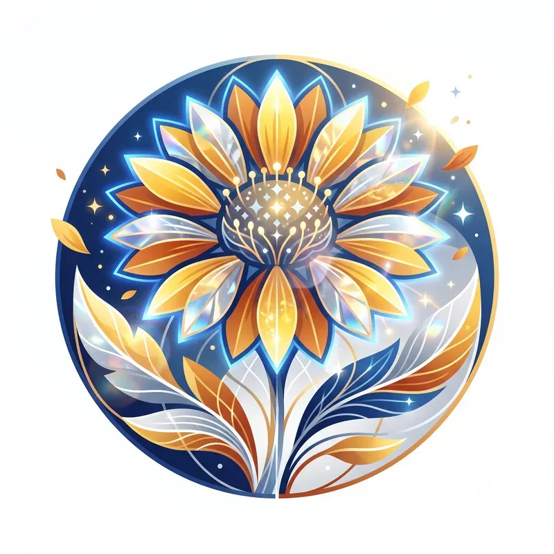 Modern Neon Summer Floral Emblems