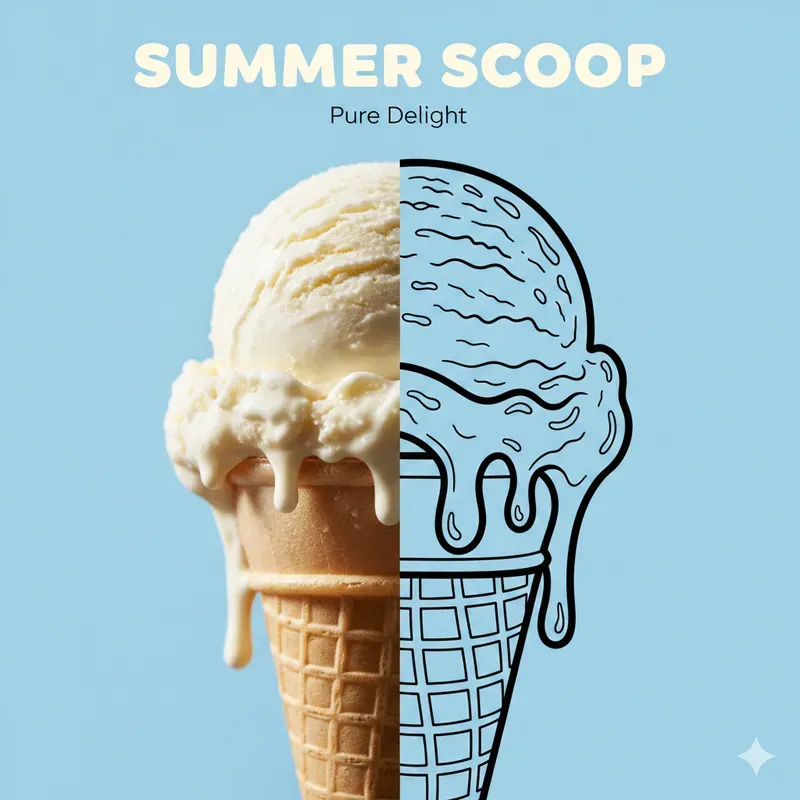 Photo Line Art Food Typography Posts