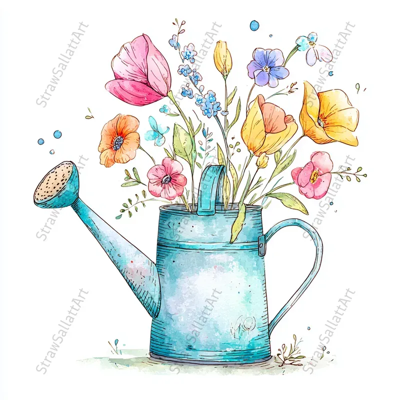 Hand Drawn Spring Easter Icons Clipart