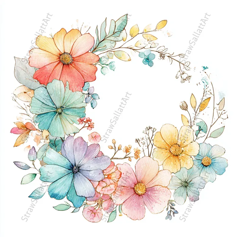 Hand Drawn Spring Easter Icons Clipart