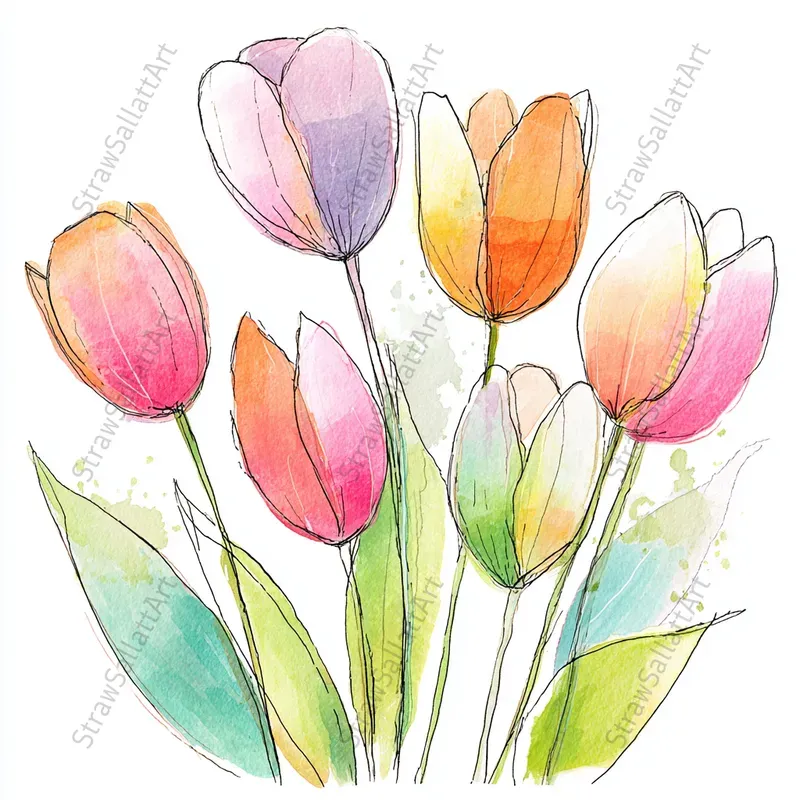 Hand Drawn Spring Easter Icons Clipart