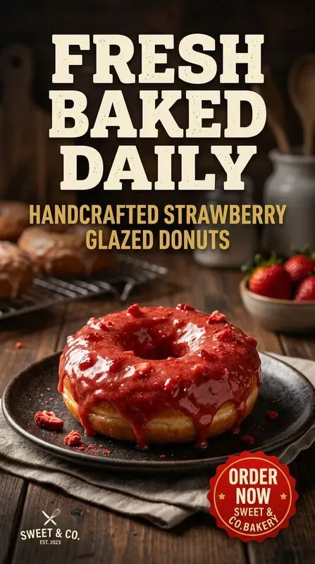 Bakery Dessert Ad Posters
