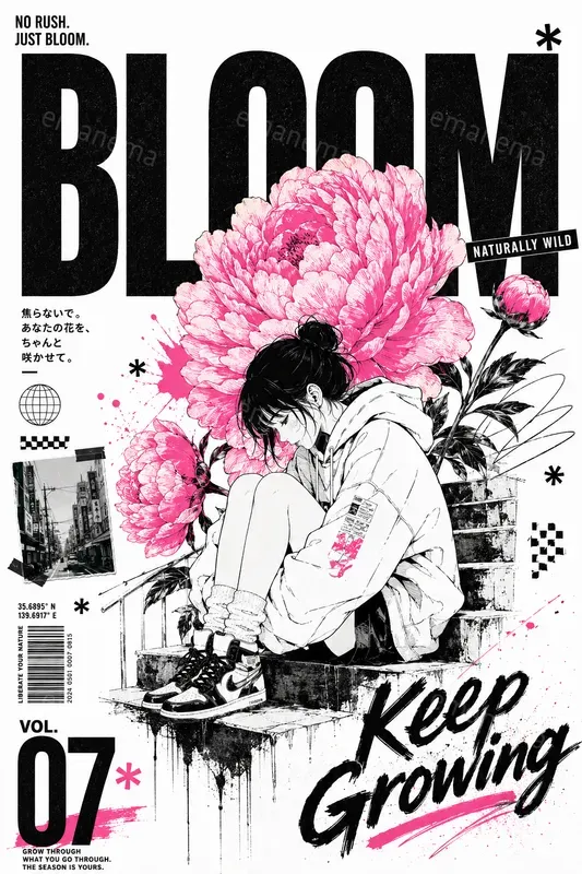 Modern Graphic Designs Meet Manga Art