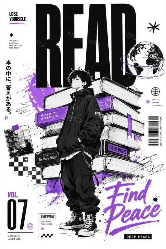 Modern Graphic Designs Meet Manga Art