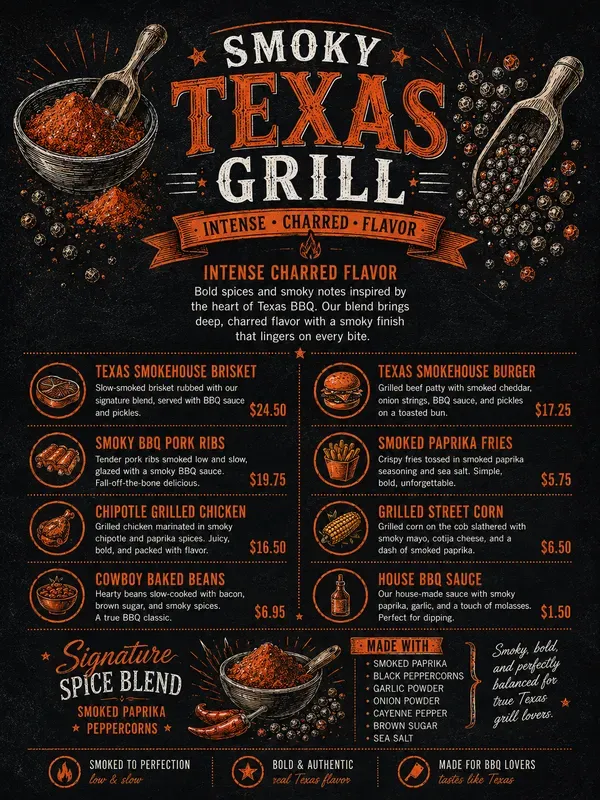 Professional Chalkboard Menu Infographics