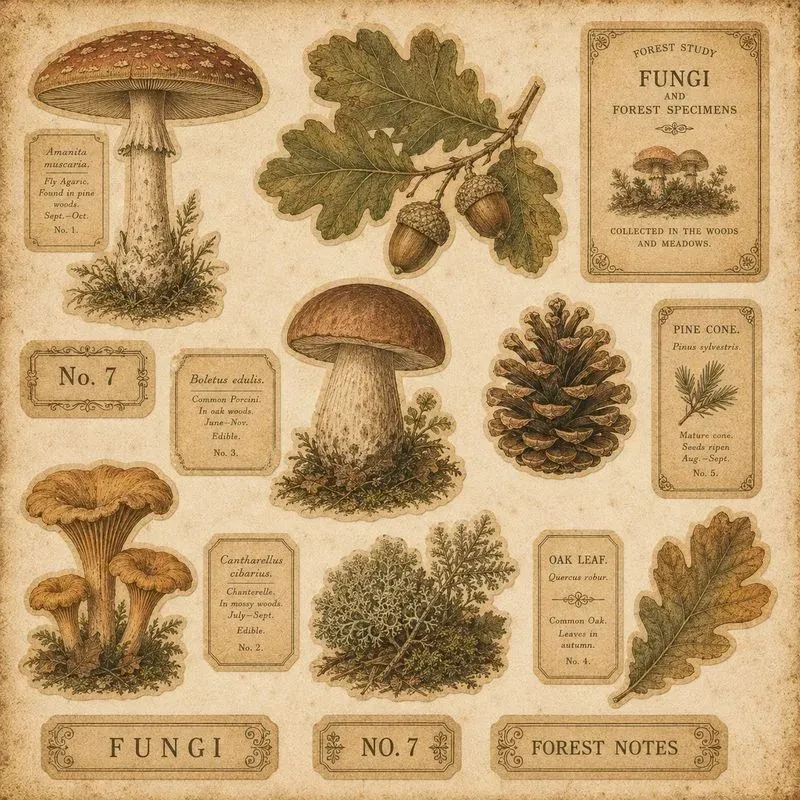 Vintage Botanical Journal Ephemera