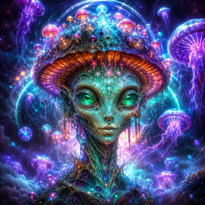 Psychedelic Alien Portrait Generator