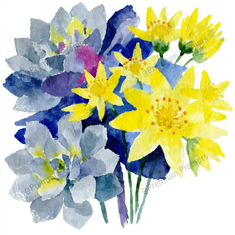 Exotic Succulents Watercolor Cliparts