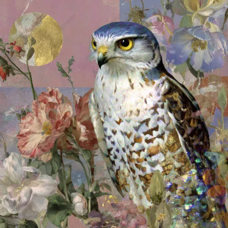 Painterly Floral Collage Portraits