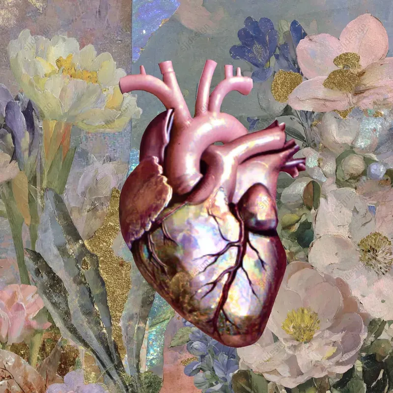 Painterly Floral Collage Portraits