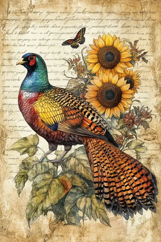 Watercolor Sunflower Junk Journal Pages