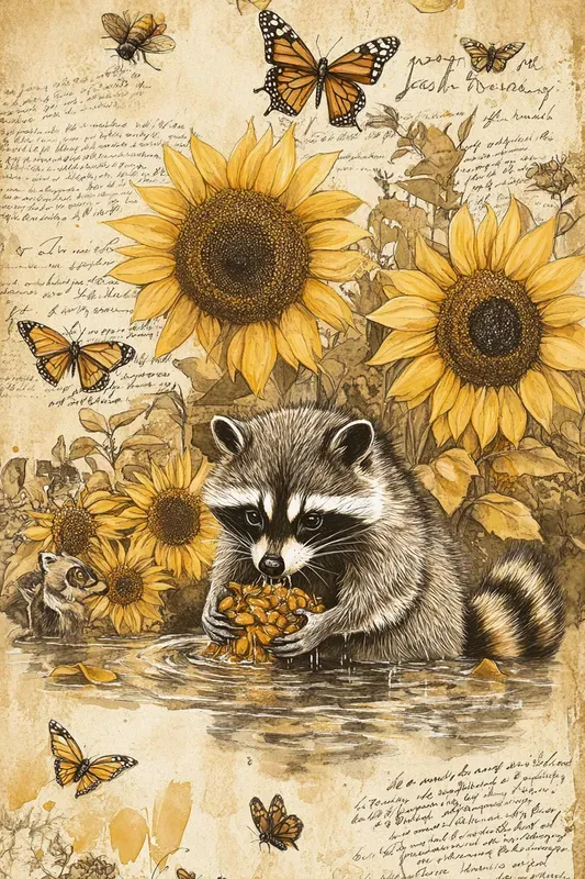 Watercolor Sunflower Junk Journal Pages