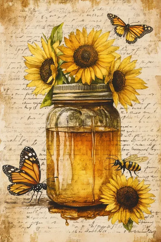 Watercolor Sunflower Junk Journal Pages