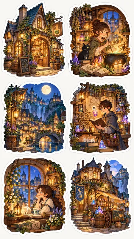Cozy Storybook Sticker Set Generator