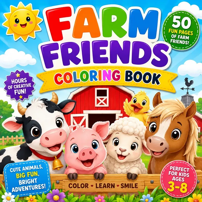 Kids Coloring Book Cover Generator