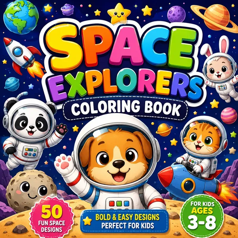 Kids Coloring Book Cover Generator
