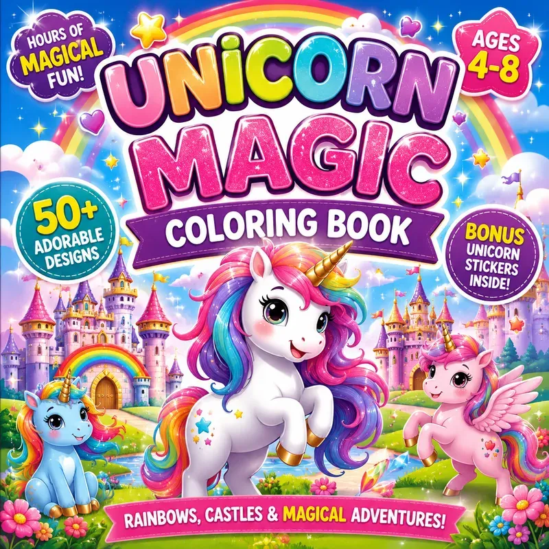 Kids Coloring Book Cover Generator