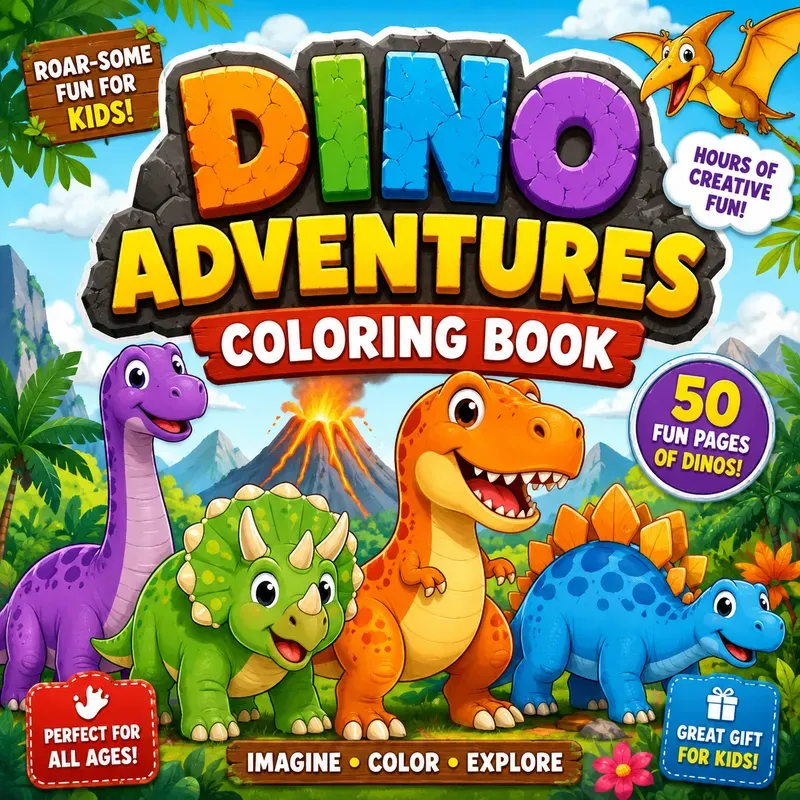 Kids Coloring Book Cover Generator