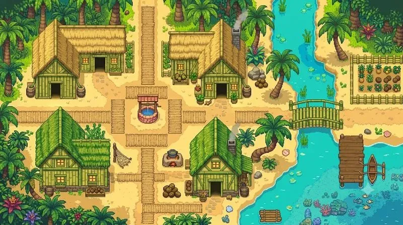 Cozy Topdown RPG Pixel Art Scenes