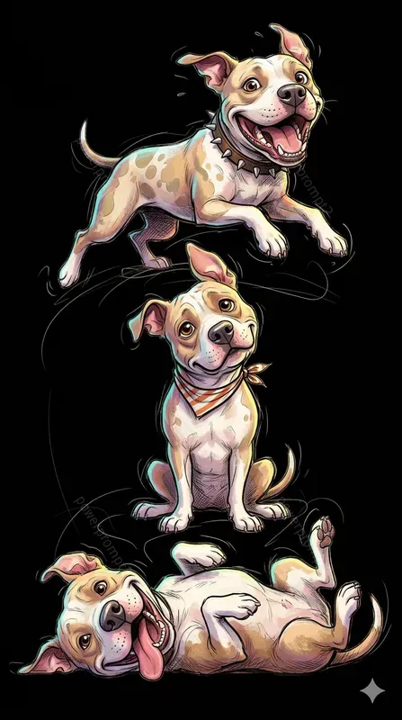 Triple Mood Caricatures