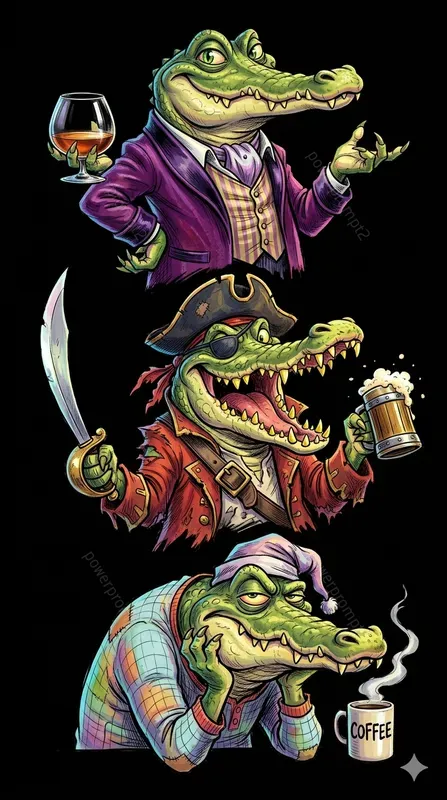 Triple Mood Caricatures