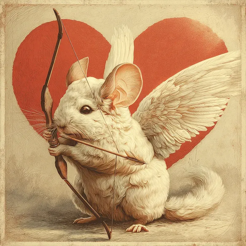 1950s Cupid Pet Poster Squares