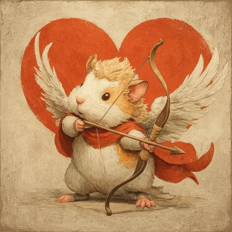 1950s Cupid Pet Poster Squares