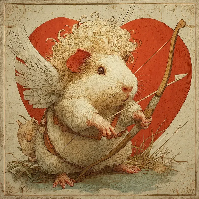 1950s Cupid Pet Poster Squares