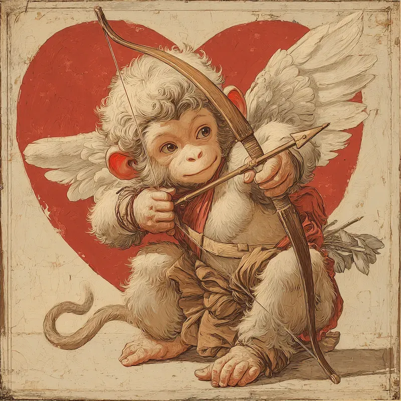 1950s Cupid Pet Poster Squares