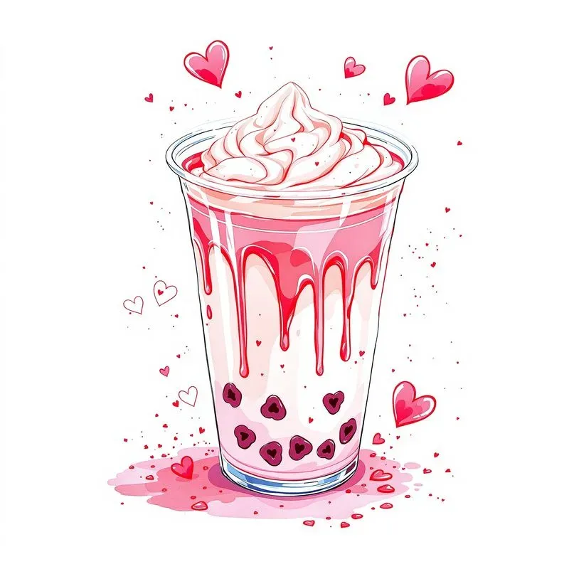 Romantic Heart Valentines Illustrations