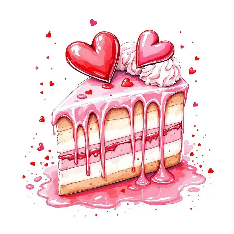 Romantic Heart Valentines Illustrations