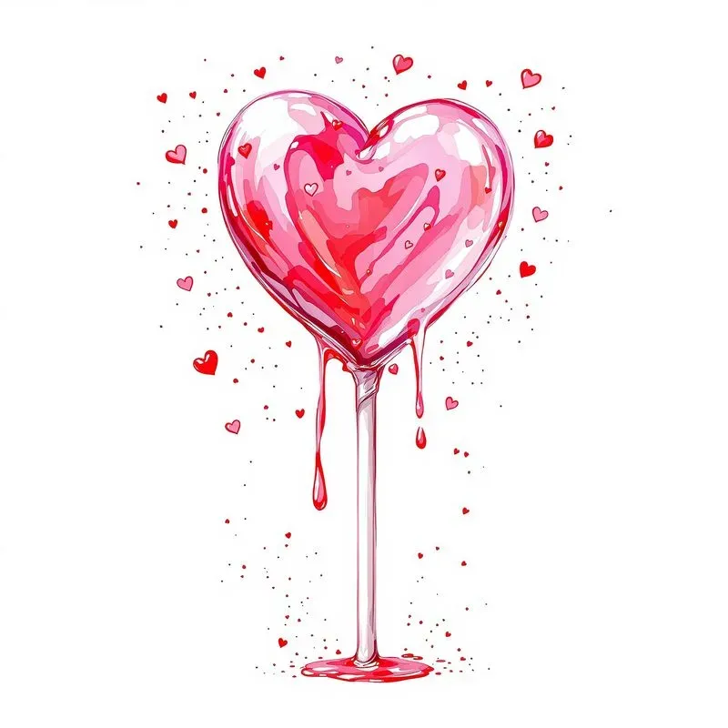 Romantic Heart Valentines Illustrations