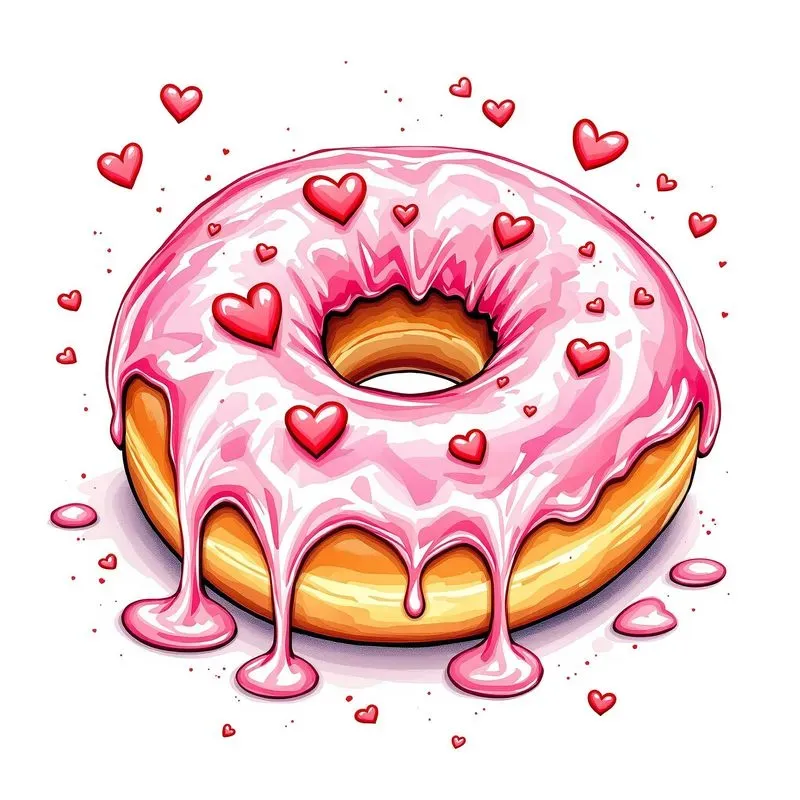 Romantic Heart Valentines Illustrations