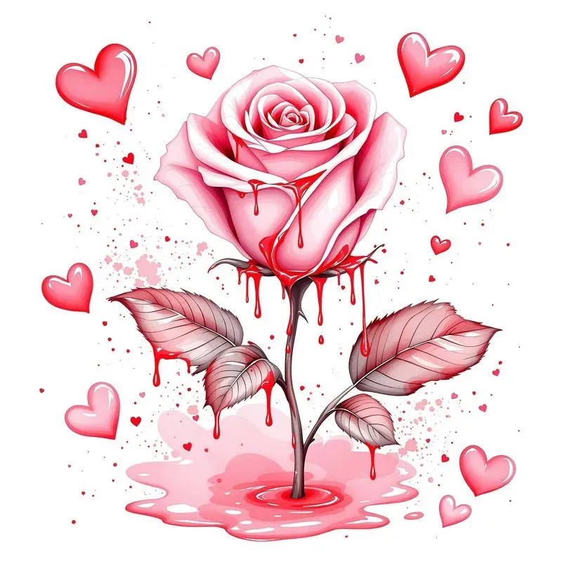 Romantic Heart Valentines Illustrations