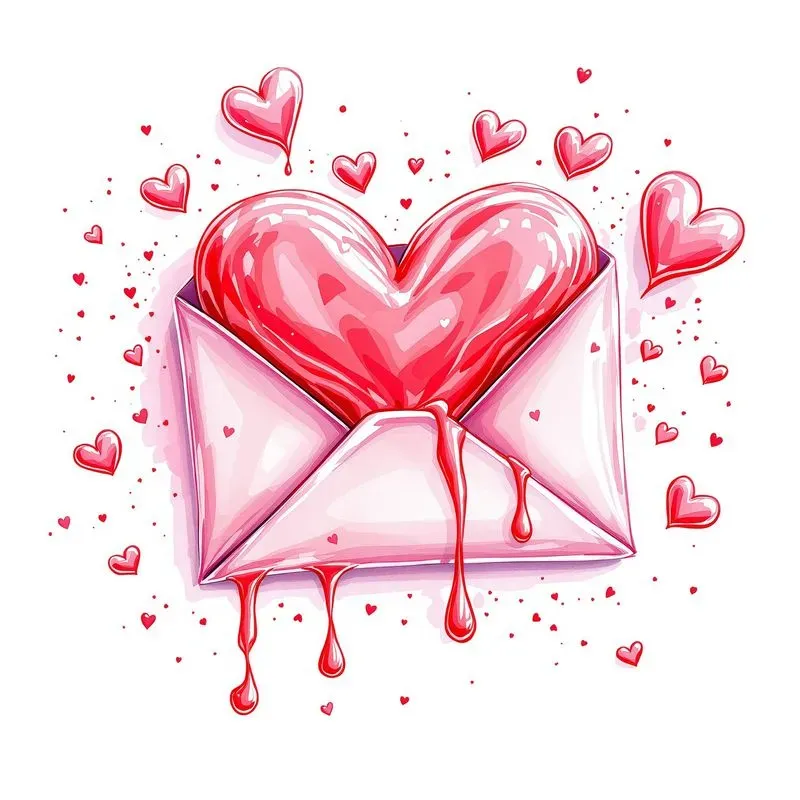 Romantic Heart Valentines Illustrations