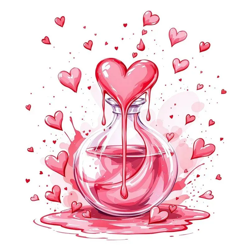 Romantic Heart Valentines Illustrations