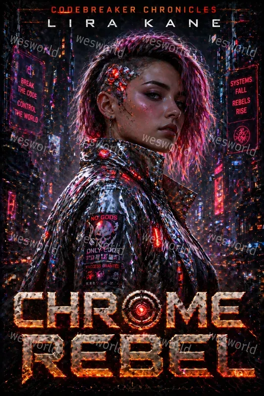 Cyberpunk Scifi Character Book Covers