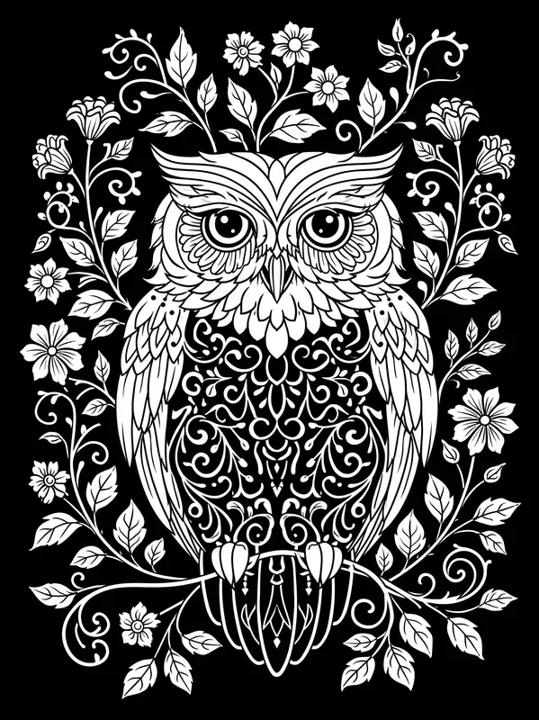 Black Background Coloring Book Pages
