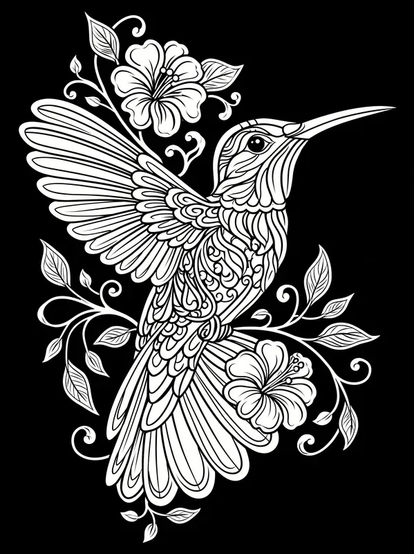 Black Background Coloring Book Pages