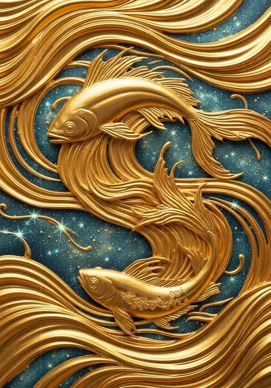 Golden Sculpted Flow Forms