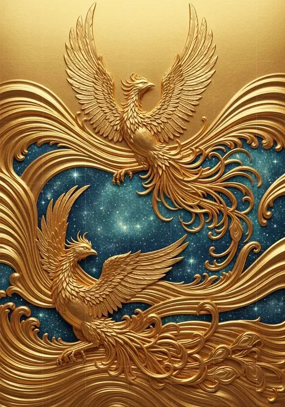 Golden Sculpted Flow Forms